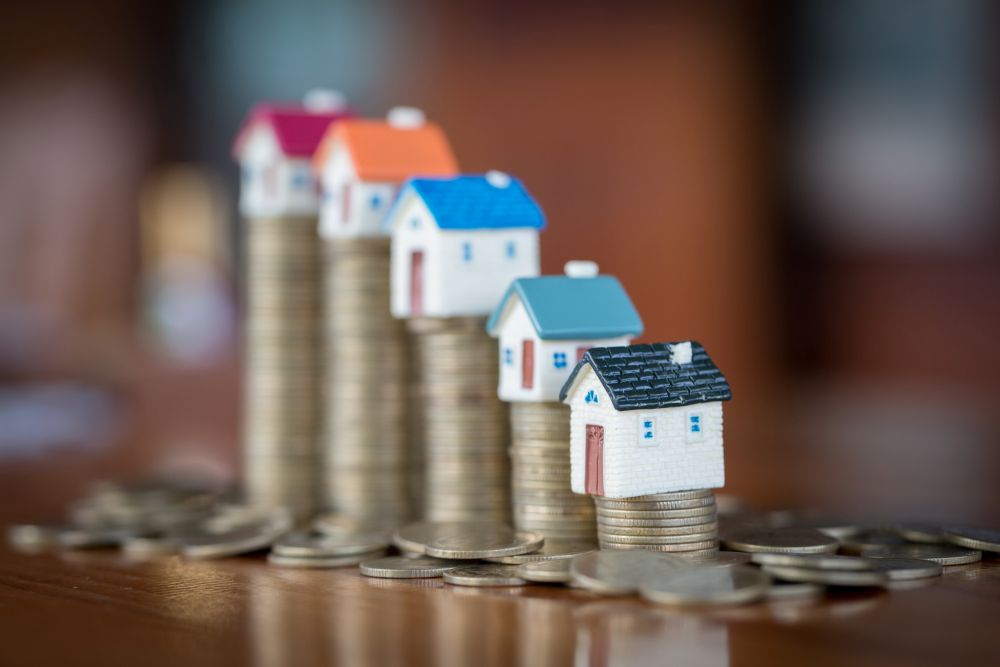 Foundation Repair Increase Costs - houses on a graph going up - Atlantic Foundation & Repair