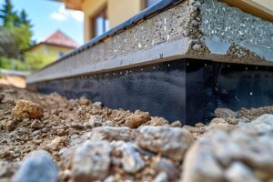 foundation repair - base of foundation showing ground moving away - Atlantic Foundation & Crawl Space